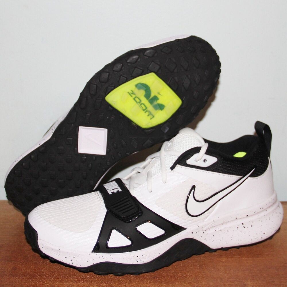 Nike Air Zoom Diamond Elite Turf Baseball Men 10 White Black Speckled DZ0503-104